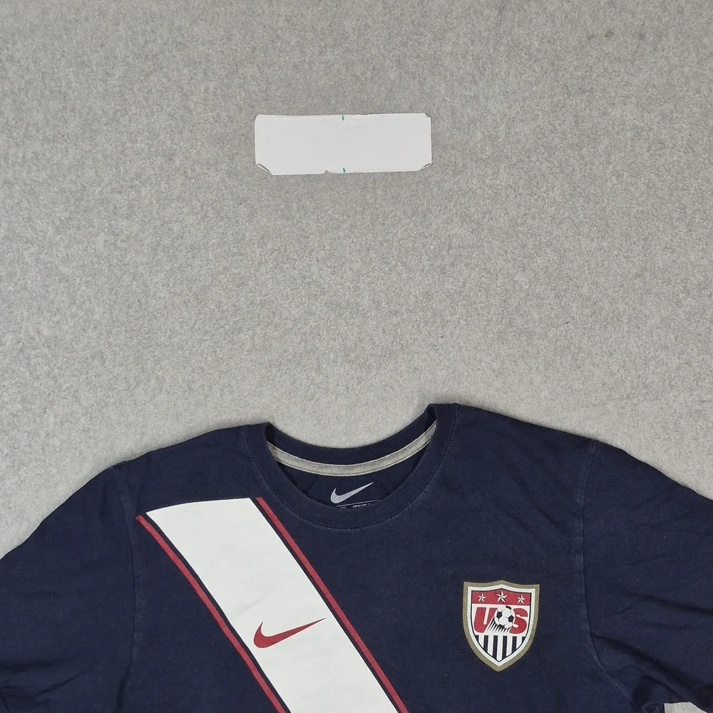United States Soccer Men Men Shirt M Blue #10 Nike Swoosh Team Logo Graphic